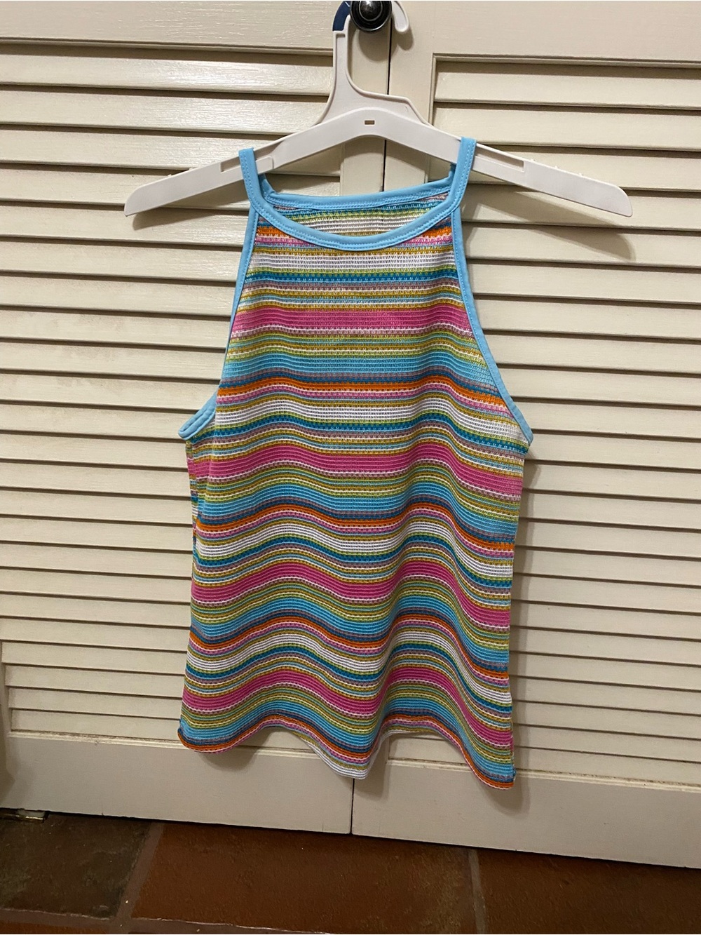Women’s Striped Tank Swim Top - Multi-Color